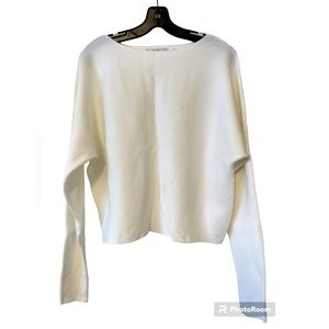 Twik by Simons Women’s Boat Neck Crop Dolman Sleeve Sweater Size L